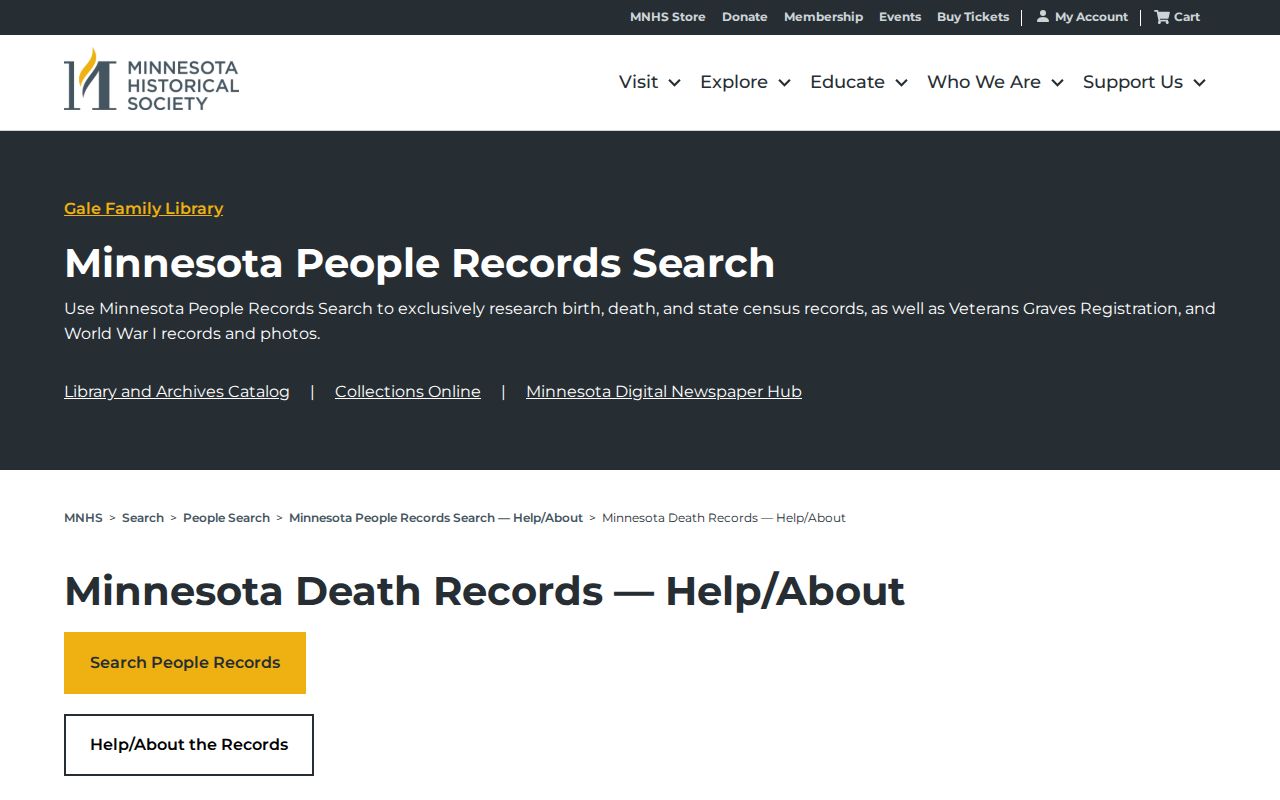 Bloomington resident lookup Minnesota Historical Society death index search